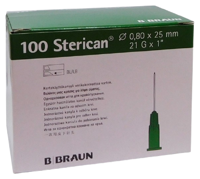 Sterican groene naalden 25x8 mm 1 100 stuks