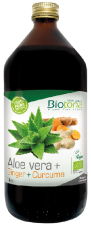Biologisch Alo&euml; vera + Gember + Kurkuma Sap 1000 ml