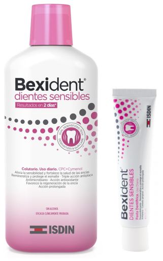 Isdin Bexident Gevoelige Tanden Mondspoeling 500 ml + Tandpasta 75 ml