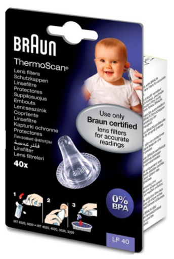 Braun Wegwerptips voor Braun ThermoScan 40-eenheden