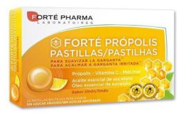 Fort&eacute; Pharma Propolis Honing om de keel te verzachten Citroensmaak 24 zuigtabletten