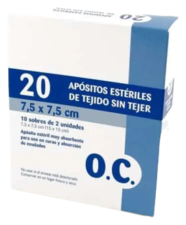 Non-woven verbanden 7,5x7,5 cm 20 stuks