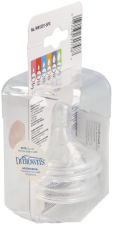 Opties Preemie Flow brede mond siliconen spenen 1 0M+ 2 stuks
