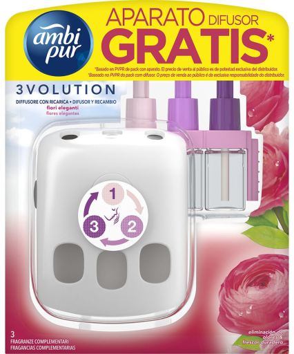 3Volution Elegante Bloemen Luchtverfrisser Navulling 21 ml + Apparaat