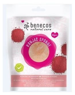 Benecos Rode Klei Konjac Spons Gevoelige en Droge Huid