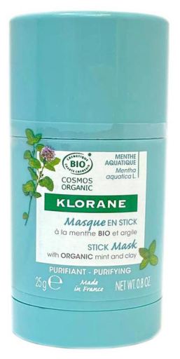 Klorane Biologische Aquatische Munt en Klei Gezichtsmasker Bar 25 gr