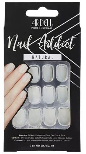 Ardell Nail Addict natuurlijke vierkante valse nagels