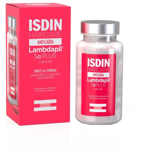 Isdin Haarverzorging Anti-haaruitval Lambdapil 5&alpha; Plus 60 zachte capsules