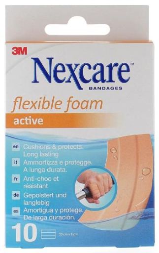 3M Nexcare Active Flexibele Schuimverbandstrips 6 x 10 cm