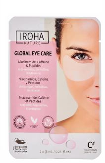 Iroha Nature Gouden anti-aging peptiden en hyaluronzuur ooglapjes 2 st