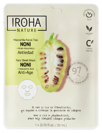 Iroha Nature Noni Anti-Aging Masker + Hyaluronzuur 20 ml