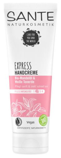 Express Handcr&egrave;me Sensitive Biologische Amandelen &amp; Witte Klei 75 ml