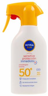Nivea Onmiddellijke bescherming Zonnespray Sensitive & Protection SPF 50+ 270 ml