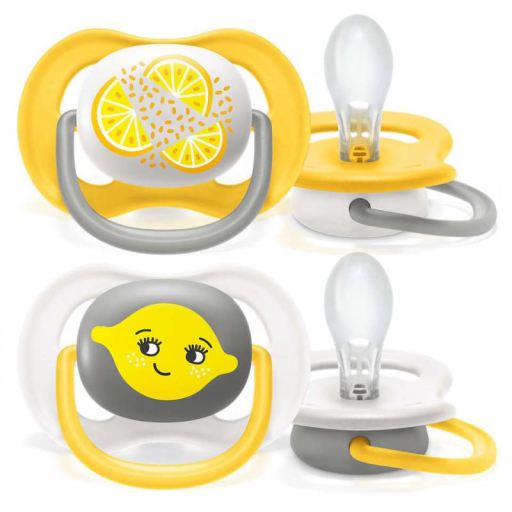 Avent Fopspenen Ultra Air Yellow Fruits 6 tot 18 maanden 2 stuks