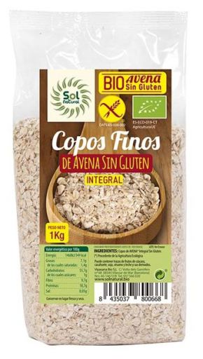Sol Natural Fijne Havervlokken Zonder Gluten Vertrouwd Bio 1 Kg