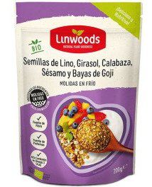 Linwoods Lijnzaad Zonnebloem Pompoen & Sesam Goji Bio 200 gr