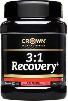 Crown Sport Nutrition Muscle Recovery 3 in 1 Recovery+Whey Isolate Rode Vruchten 750 gr