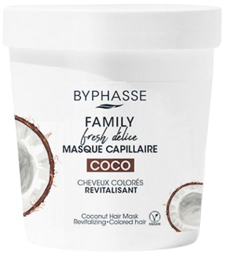 Byphasse Family Fresh Delice Kokos Masker Gekleurd Haar 250 ml