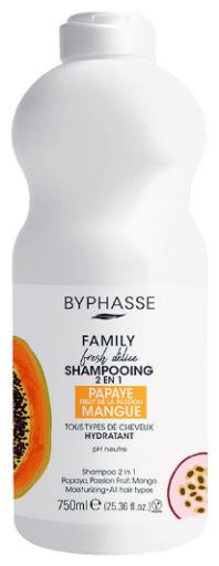 Byphasse Family Fresh Delice Shampoo 2 in 1 Papaja Passievrucht & Mango 750 ml