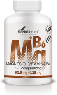 Soria Natural Magnesium + Vit B6 met vertraagde afgifte 120 capsules