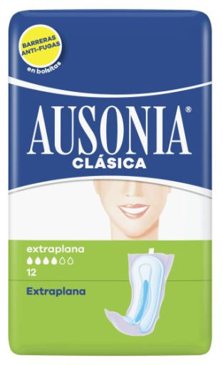 Ausonia Extra plat normaal comprimeert 12 eenheden