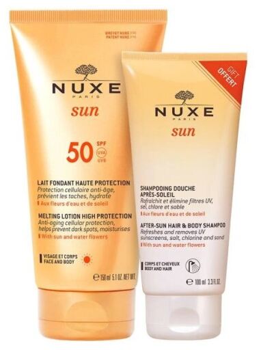Nuxe Sun Sun Milk SPF 50 150 ml + After Sun Shampoo 100 ml