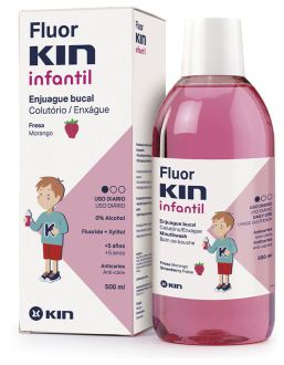 Fluorkin Anti-cari&euml;s Mondwater voor Kinderen Aardbei 500 ml