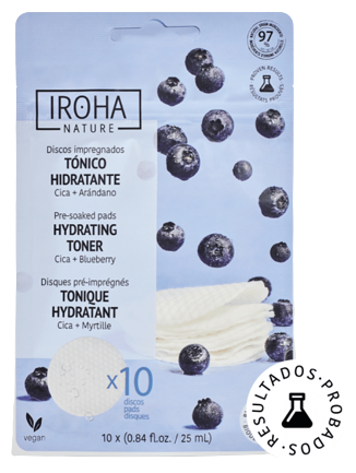 Iroha Nature Facial Discs met Hydraterende en Kalmerende Toner 25 ml