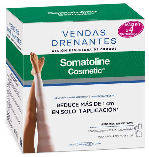 Somatoline Cosmetic Drainage en Verklein Maxi Bandages 4 Stuks