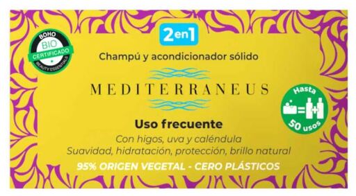 Mediterraneus Solid Shampoo en Conditioner Frequent gebruik 50 gr