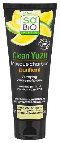 SO'BiO &eacute;tic Clean Yuzu Zuiverend Houtskool Gezichtsmasker 75 ml