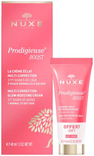 Nuxe Prodigieuse Boost Cr&egrave;me 40 ml + Vernieuwende Nachtbalsem 15 ml