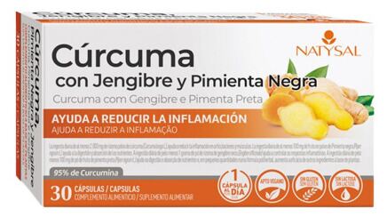 Kurkuma, gember en peper 30 capsules