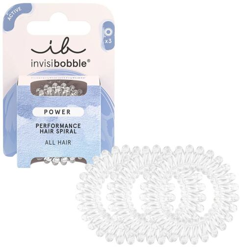 Power Crystal Clear haarelastiekje 3 stuks