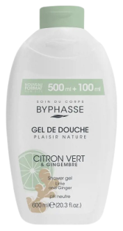 Byphasse Plaisir Nature Douchegel Limoen en Gember 600 ml