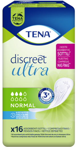 Tena Discrete Ultra Normale Incontinentiepads 16 Stuks