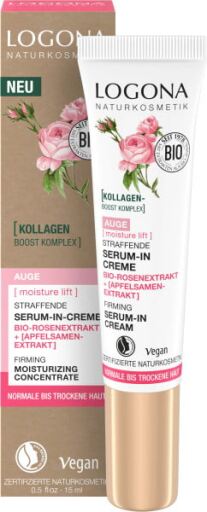 Logona Moisture Lift Biologisch Roze Oogcontour Verstevigend Serum 15 ml