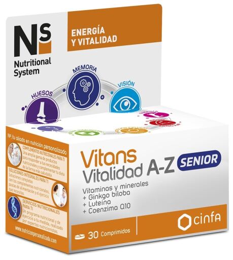 Ns Nutritional System Ns Vitans Vitaliteit AZ Senior 30 Capsules