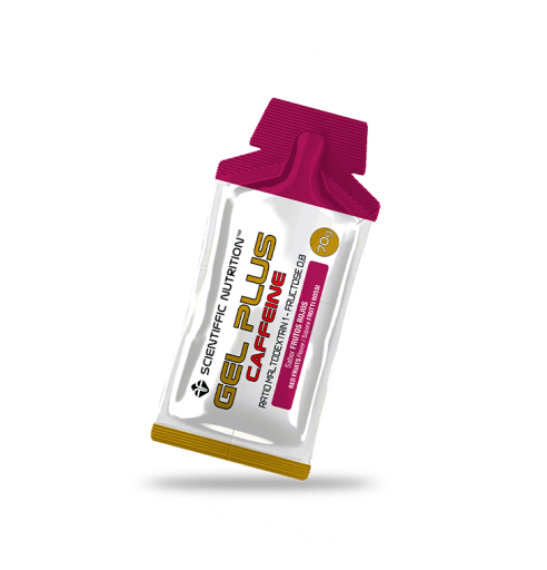 Scientiffic Nutrition Gel Plus + Cafe&iuml;ne Rode Vruchten 70 gr