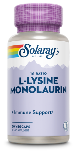 Solaray L-lysine en monolaurine 60 capsules
