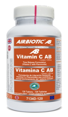 Airbiotic Niet-zure vitamine C met b&egrave;taglucanen en zink 120 capsules