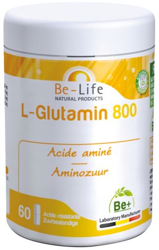 Be-Life L-glutamine 800 mg. Aminozuur 60 capsules