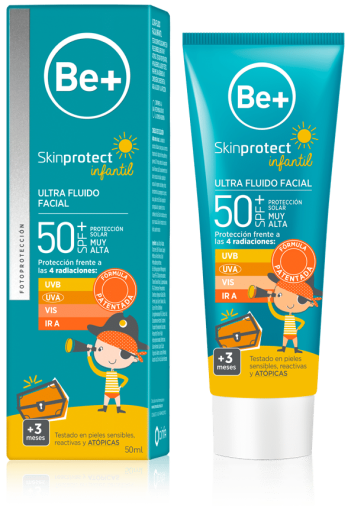 Cinfa Be+ Skinprotect Ultrafluid Facial voor kinderen SPF 50+ 50 ml