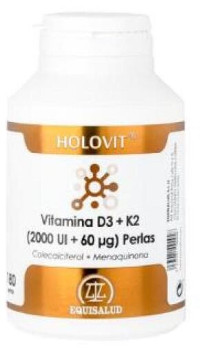 Equisalud Holovitvitamine D3 2000Ui + K2 60 mg 180 parels