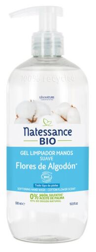Laboratorio L&eacute;a Nature Natessance BIO Katoenbloemgel Handreiniger 500 ml