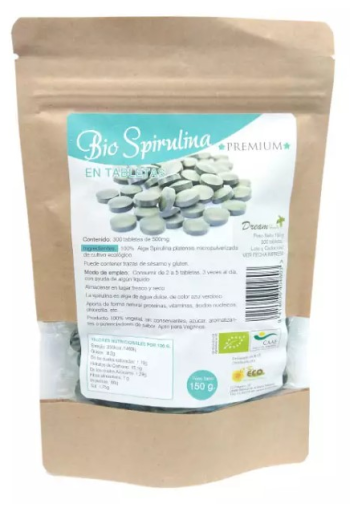 Dream Foods Spirulina-algen 300 tabletten