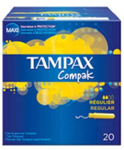 Tampax Compak Reguliere Gemengde Doos 20 Stuks
