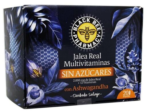 Black Bee Pharmacy Royal Jelly Suikervrije Multivitaminen 20 Ampullen