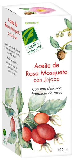 100% Natural Rozenbottelolie met Jojoba 100 ml