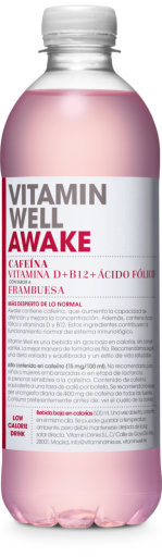 Vitamin Well Awake-Frambozen Vitaminedrank 500 ml
